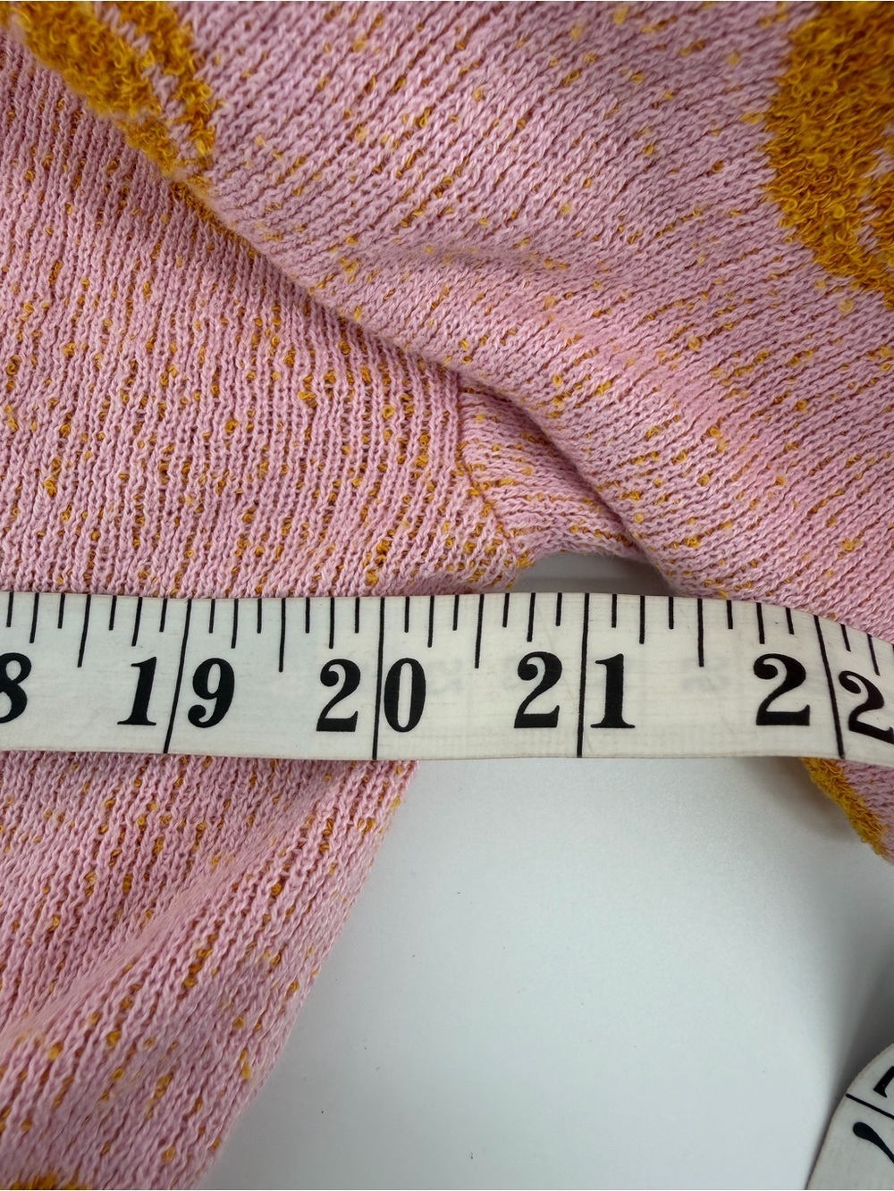 525 America Pink Orange Citrus Fruit Print Knit Sweater Balloon Sleeve XS - Picture 5 of 6